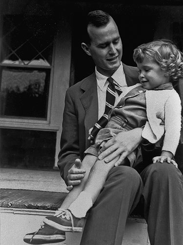 Bush and child
